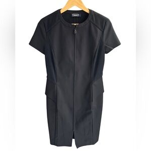 Magaschoni New York Black Zip Down Dress Size Small